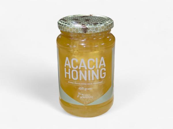 Brokhoning, raathoning aangevuld met acaciahoning, 450gram