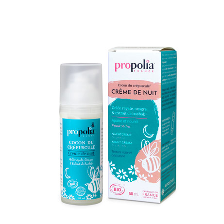 BIO Nachtcreme voor de droge huid 50ml- Propolia (vervangen door artikel 21887)