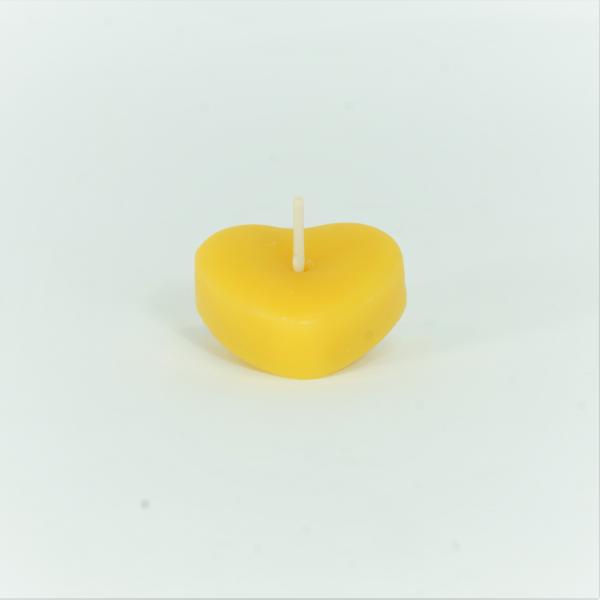 Waxinelichtje hartje van zuivere bijenwas - 6 stuks