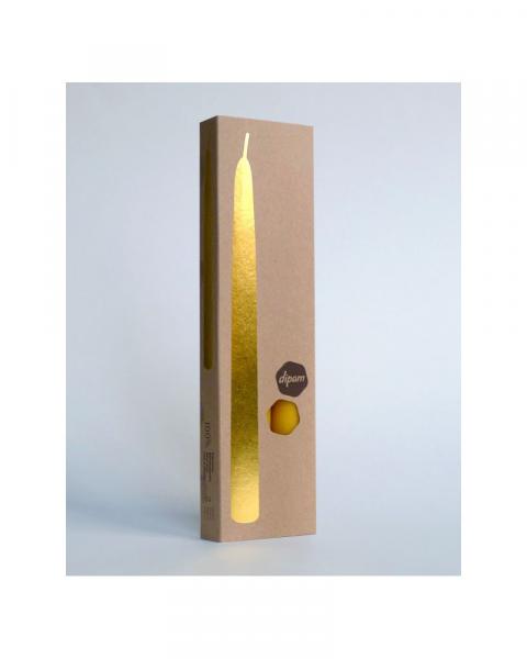 Dinerkaars bijenwas in cadeauverpakking - 2 stuks