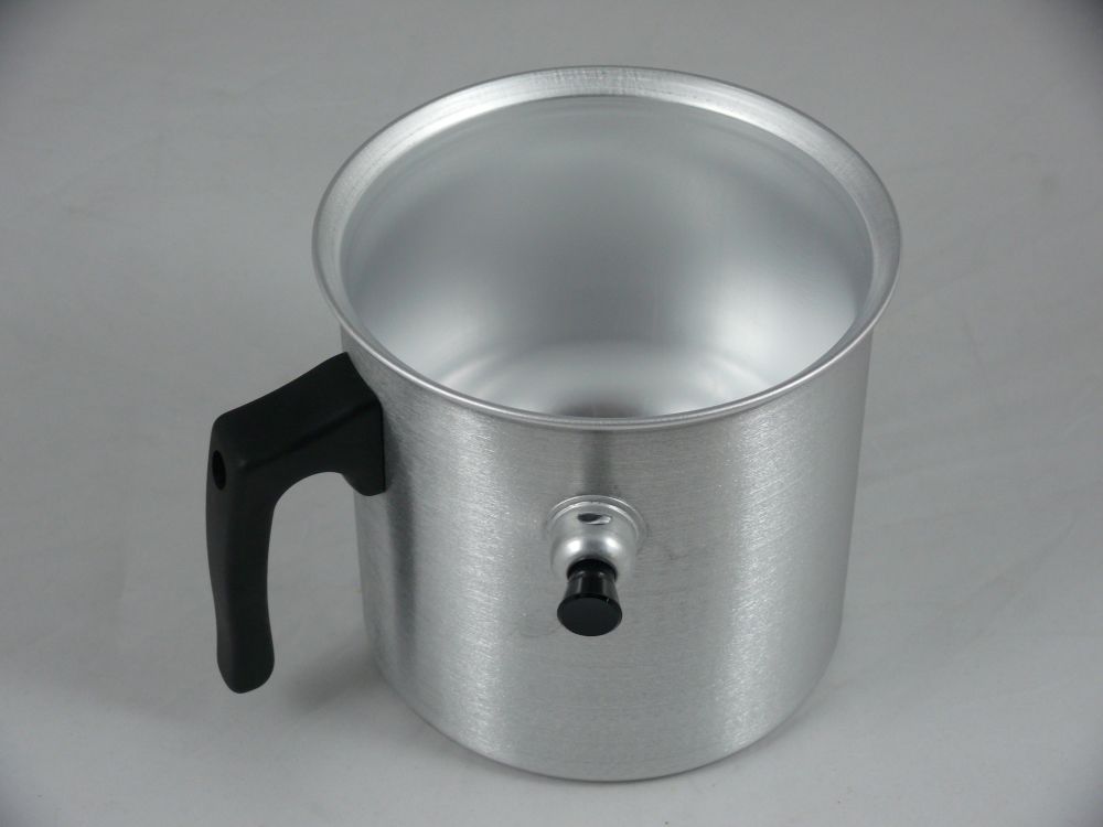 Dubbelwandige aluminium wassmelt en gietpan 2 liter