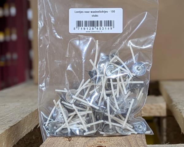 Lontjes voor waxinelichtjes - 100 stuks
