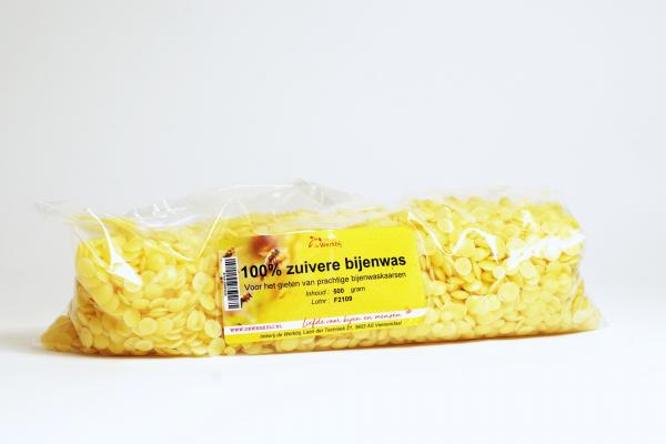Volledig zuivere bijenwas pastilles voor kaarsengieten - 500 gram