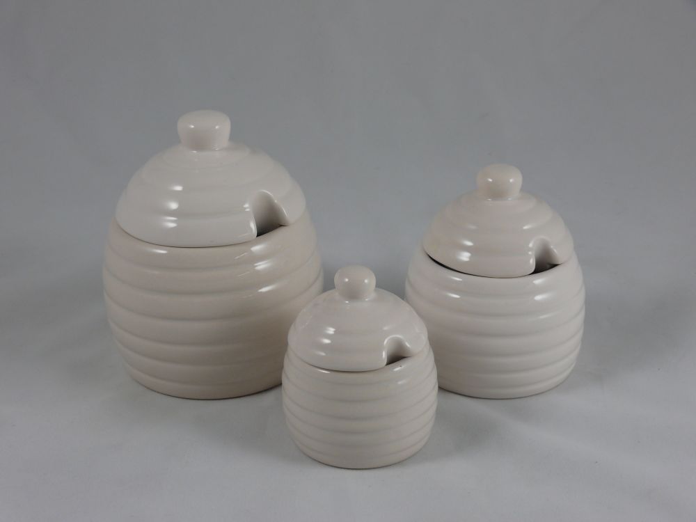 Set keramische honingpotten