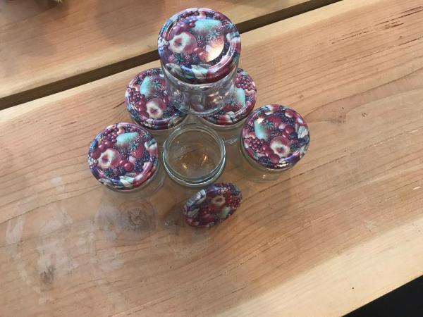 6x 375ml pot, inmaakglas met Fruitdeksel - verpakt in Tray