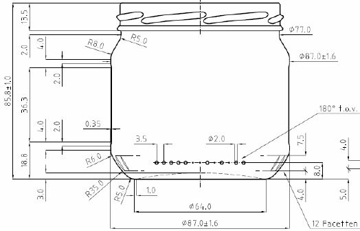 Pallet glazen potten -rond- 385 ml (490gram) 2028 stuks, zonder deksel TO82