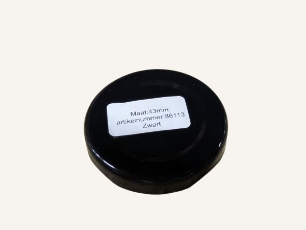 Deksel - 43mm - zwart TO - 50 stuks