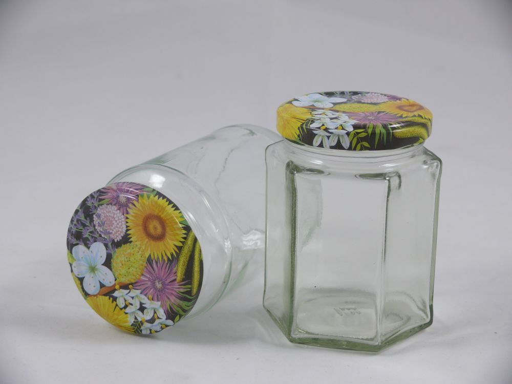 Deksel - 63mm - bloem decor TO - 60 stuks