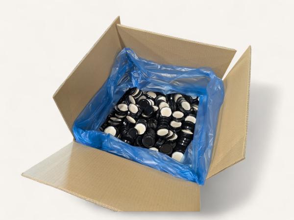 Doos deksels - 43mm zwart TO - 3100 stuks